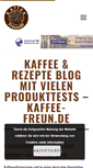 Mobile Screenshot of kaffee-freun.de